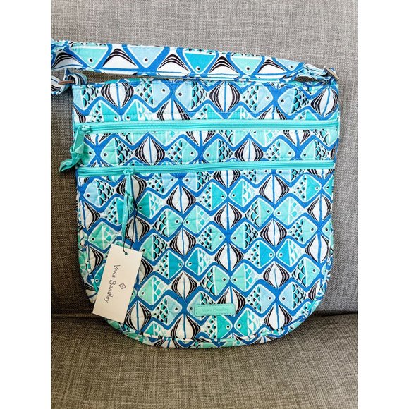 NWT Vera Bradley Trio Zip Hipseter - Go Fish Blue - Picture 4 of 7